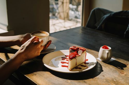 dessert at a coffee shop