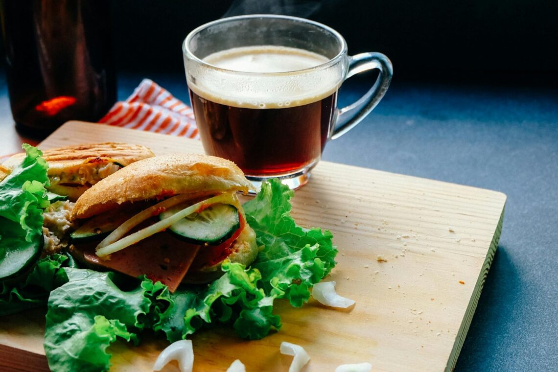 coffee and sandwich