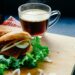 coffee and sandwich