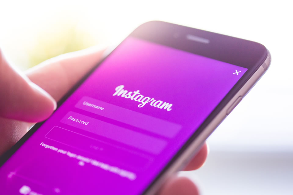 Instagram app loaded on a smartphone device